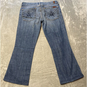 7 For All Mankind Blue Denim Flare Jeans "A" Pocket